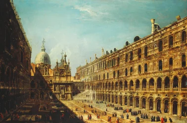 Innergården till Dogepalatset, Venedig,