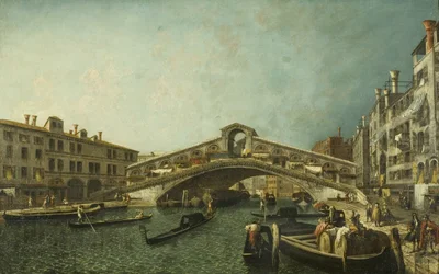 Rialtobron, Venedig, ca 1740 (olja på duk)