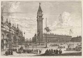 Utsikt över Venedig: Piazza och Piazzetta, 1741.