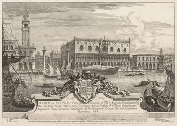 Utsikt över Venedig: Piazzetta och Ducal Palace, 1741.