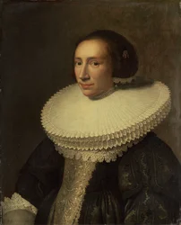Porträtt av en dam med en ruff, 1638.