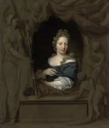 Porträtt av Eva Visscher, fru till Michiel van Musscher