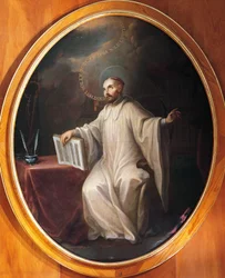 St Bernard av Clairvaux, tillskriven Miguel Cabrera (1695-1768)