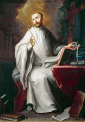 St Bernard, av Miguel Cabrera (1695-1768)