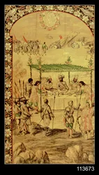 Erövringen av Mexiko: Hernando Cortes (1485-1547) beordrar förstörelsen av fartygen och träffar Montezumas ambassadörer (1466-1520) 1520