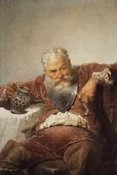 Falstaff med vin och en pipa, 1873.