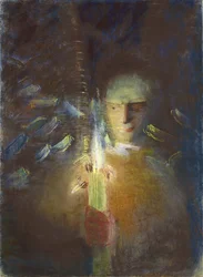 Sanningsdelen Ciurlionis, Mikalojus Konstantinas (1875-1911). Pastell på papper, storlek: 91x66,8
