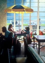 Eftermiddag på strandcaféet