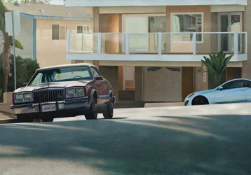 California Suburb Late Afternoon, 2017 (olja på linne)