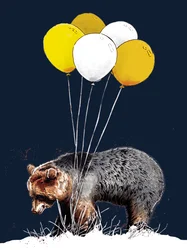 Birthday Bear on Midnight Blue, 2020