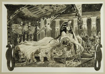 Cleopatra på sängen, 1899