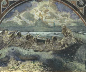 Jesus går på vattnet, 1890
