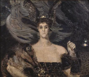 Valkyrian. Porträtt av konstnären och beskyddaren grevinnan Maria Tenisheva 1867-1928, 1899