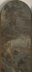Venus, Amor och Paris Triptyk The Judgment of Paris, centrala delen, 1893