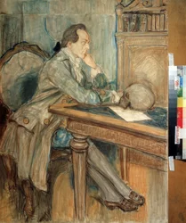 Johann Wolfgang von Goethe (1749-1832) upptäckte det mänskliga intermaxillära benet den 27 mars 1784 (Johann Wolfgang von Goethe upptäckte det mänskliga intermaxillära benet den 27 mars