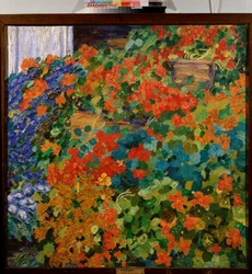 August Carpet - Målning av Mikhail Nikolayevich Yakovlev (1880-1942), olja på duk