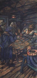 Storhertigen Vladimir I. Svyatoslavichs bröllop Triptyk, sidopanel, 1920-talet