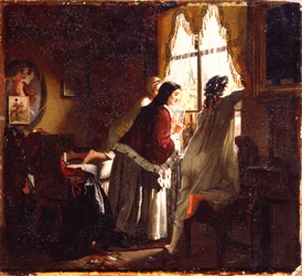 Illustration till dikten Tambovskassörens hustru efter M. Lermontov, 1862