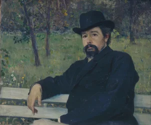 Porträtt av målaren Nikolai Alexandrovich Yaroshenko