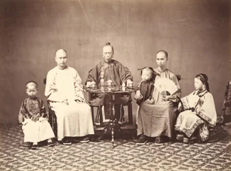 Mandarin med familj, 1860-1863.