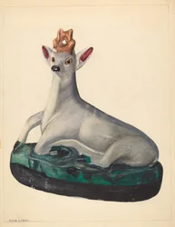 Rådjursfigur, ca. 1936.