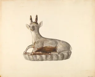Rådjursfigur, ca. 1938.