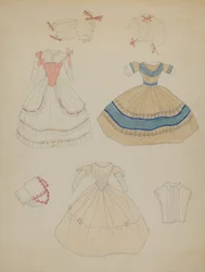 Docka och garderob, ca. 1936.