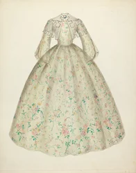 Klänning med Cape Collar