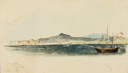Larnacas hamn, 1844.