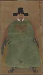 Han Yige, ca 1368-1644 (hängande rulle, färg på siden)