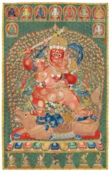 Imperial broderad siden Thangka