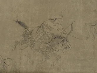Cai Wenjis fångenskap, 1300-1400-talet (bläck på papper)