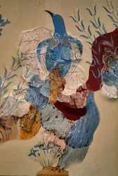 "Blue bird" Fresco eller "The blue bird of crete". Knossos