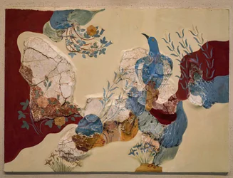 ”Blå fågel”, fresk, eller ”Kretas blå fågel”. Knossos