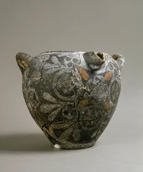 Grekisk konst: keramikburk i stil med Camares. Från Cnossos. 1900-1700 f.Kr. Heraklion, arkeologiskt museum