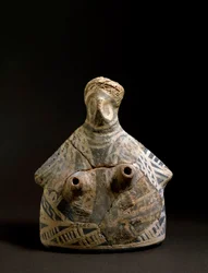 Minoisk konst: terrakottavas i form av en kvinna från nekropolen Mallia på Kreta. 2200-2000 f.Kr. Dämpa. 16,4 cm Heraklion, arkeologiskt museum