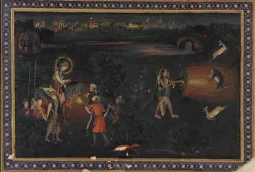 Rådjursjakt på natten, 1700-talet.
