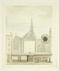 Kopia av en teckning av Old Christ Church