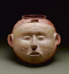 Mänskligt kärl, sen Mississippian period, 1300-1500 (keramik)