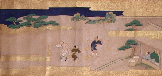 Tales of Bunsho (bläck, färg och guld på papper)