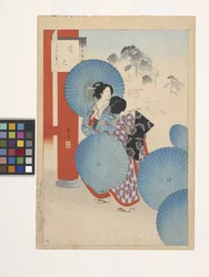 Blomstervisning, Ladies Of The Bunsei Era (träblock i färg)