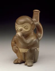 Monkey Vessel, 50-100 AD (keramik med slip)