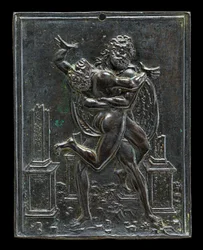 Hercules och Antaeus, sent 1400-tal - tidigt 1500-tal.
