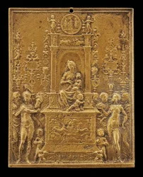 Madonna and Child Enthroned with Saints, sent 1400-tal - tidigt 1500-tal.