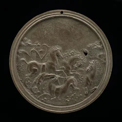 Hippolytus död, eller Phaetons fall, sent 1400-tal - tidigt 1500-tal.