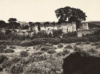 Att bygga ett imperium i den fascistiska tidsåldern: kung Fasiladas slott i Gondar, Etiopien, 1936-05-09 (s/v foto)