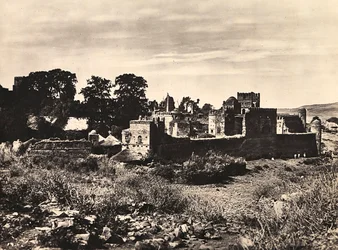 Att bygga ett imperium i den fascistiska tidsåldern: kung Fasiladas slott i Gondar, Etiopien, 1936-05-09 (s/v foto)