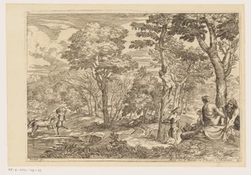 Skogslandskap med satyrer Landskap efter Titian (serietitel)