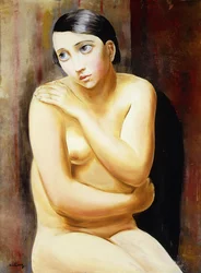 Naken kvinna sittande; Femme Nue Assise