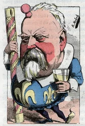 Tecknad av Viscount de Lorgeril (Hippolyte Louis), fransk politiker.